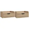 HOMCOM - Table de chevet - Panneau de particules - 40x30x19.5cm - Bois naturel