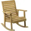 Outsunny - Fauteuil à bascule - Bois de sapin - 64x86x85cm - Marron