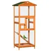 PawHut Volière cage à oiseaux - 2 portes tiroir déjection coulissant é...