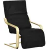 HOMCOM Fauteuil style nordique - repose-pied réglable - déhoussable - ...