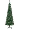 HOMCOM Sapin de Noël artificiel H.195 cm - 42 pommes de pin - métal PVC vert