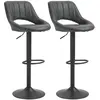 HOMCOM Lot de 2 tabourets de bar design contemporain réglable pivotant...