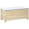 Outsunny Banc coffre de jardin 2 en 1 bois sapin pré-huilé acier galvanisé