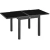 Outsunny - table de jardin - Aluminium - 160x80x75cm - Gris, Noir