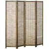 HOMCOM Paravent intérieur 4 panneaux pliables séparateur de pièce bois roseau