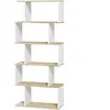 HOMCOM Bibliothèque style scandinave meuble de rangement 5 étagères an...