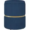 HOMCOM Pouf tabouret repose-pied coffre de rangement en velours côtelé...