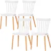 HOMCOM Lot de 4 chaises style scandinave dossier haut assise en polypr...