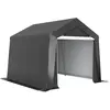 Abri de jardin  - Outsunny - 3 x 3 m - tente de stockage tente de garage en acier galvanisé et grande porte - abri de vélo garage