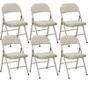 HOMCOM Lot de 6 chaises pliantes chaises de salle à manger portables c...