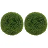 HOMCOM Boules de buis 40 cm artificielles vert foncé