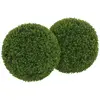 HOMCOM Lot de 2 boules de buis artificielles de 40 cm décoration pour ...