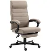 Vinsetto Fauteuil de bureau pivotant inclinable en tissu aspect lin av...