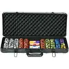 SPORTNOW Mallette pro de poker coffret pro poker 500 jetons 2 jeux car...