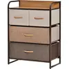 HOMCOM Outsunny Meuble de Rangement 4 Tiroirs en Tissu Multicolore pour Maison   Aosom France