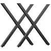 HOMCOM Pieds de Table Croix Design Industriel 70x72cm pour Table Basse Chevet Noir   Aosom France