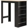 HOMCOM Table de bar table haute de cuisine mange-debout comptoir - dim...