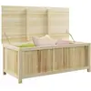 Outsunny Coffre de rangement extérieur 172L avec vérins - dim. 120L x 55l x 45H cm - bois de sapin