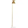 HOMCOM Lampadaire Design Acier Abat-Jour Orientable Base Marbre Doré 40W   Aosom France