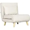 HOMCOM Fauteuil convertible 2 en 1 chauffeuse lit 1 place Dossier Régl...