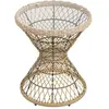 Outsunny Table basse d'extérieur table de jardin style tambour plateau...
