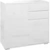 HOMCOM Commode Buffet Meuble de Rangement 2 tiroirs 2 Portes avec étag...