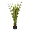 Outsunny Plante artificielle agave H.90 cm 16 feuilles tronc grand réalisme pot inclus