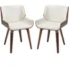 HOMCOM Lot de 2 chaises de salle à manger style vintage assise revêtem...