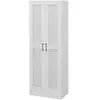 HOMCOM Armoire 2 portes meuble de rangement avec 4 étagères, style con...