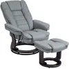 HOMCOM Fauteuil relax inclinable 135° grand confort pivotant 360° avec...