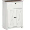 HOMCOM Meuble de rangement buffet multi-rangements 2 portes avec étagè...