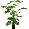 HOMCOM Arbre artificiel plante artificielle Monstera H. 180 cm tronc branches lichen feuilles de tortue grand réalisme pot inclus