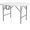 Outsunny Table ronde de jardin pliante Ø122 cm peut accueillir 6 perso...