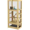 PawHut Cage pour hamsters ou petits animaux en bois 5 niveaux avec éch...