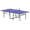 SPORTNOW Table de ping-pong pliable compacte avec 4 roulettes bleu