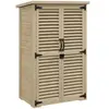 Outsunny Armoire de jardin abri de jardin 2 portes persiennes 2 étagèr...