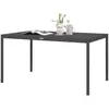 Outsunny Table de jardin rectangulaire pour 6 personnes en aluminium p...