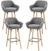 HOMCOM Tabourets de Bar Design scandinave Lot de 4 tabourets de Bar av...