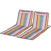 Outsunny Lot de 2 tapis de plage pliants avec dossier réglable 5 posit...