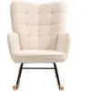 HOMCOM Fauteuil à bascule rocking chair revêtement en imitation cachem...