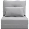 HOMCOM Fauteuil paresseux chaise de sol dossier multipositions revêtem...