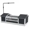 PawHut Maison tortue terrestre extérieure enclos tortue 2 niches suppo...