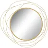 Homcom - Miroir Rond Design Moderne Ø 65 Cm Métal Filaire Doré
