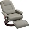 HOMCOM Fauteuil relax inclinable repose-pieds réglable pivotant 360° p...