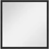 Homcom Miroir mural carré dim. 50L x 50H cm cadre bois noir
