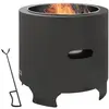 Brasero extérieur rond portable en métal - Outsunny - Sans fumée - Dia...