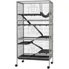 PawHut Cage pour rongeurs multifonction 4 plateformes 3 rampes 4 porte...