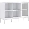 HOMCOM Buffet meuble de rangement 4 compartiments ouverts et 1 placard...