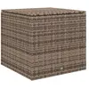 Outsunny Coffre de jardin dim. 75L x 75l x 70H cm vérin pneumatique doublure intérieure résine tressée aspect rotin taupe
