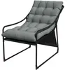Outsunny Chaise de jardin fauteuil d'extérieur avec coussin cadre en a...